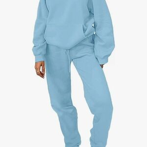 Women's Light Blue Matching Sweatsuit Small